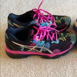 Black multi color ASICS women’s sneakers